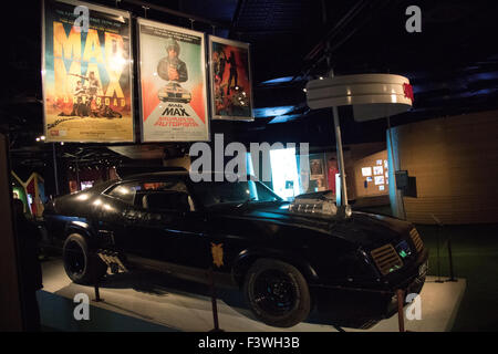 Ein Mad Max-Fury Road Ausstellung im Australian Centre für die Moving Image (ACMI) am Federation Square, Melbourne. Stockfoto