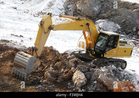 Radlader Bagger im Tagebau Stockfoto