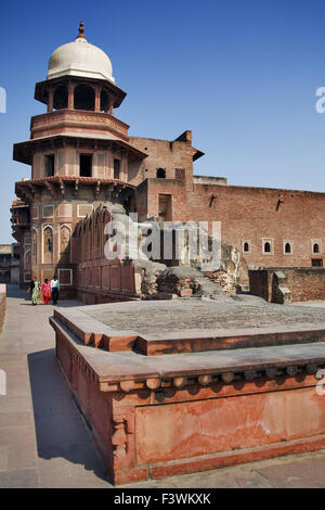 Rotes Fort in Agra, Nort Indien, Indien, Asien Stockfoto