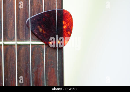 Pick, Gitarre Stockfoto