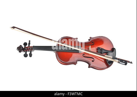 Violine, isoliert auf weiss Stockfoto