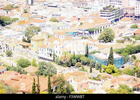 Panoramablick über Athen Stockfoto