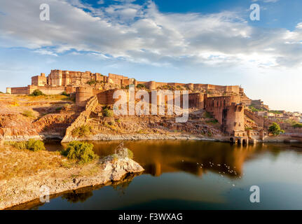 Mehrangarh Fort, Jodhpur, Rajasthan, Indien, Asien Stockfoto