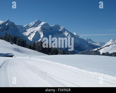 Berg Oldenhorn im winter Stockfoto