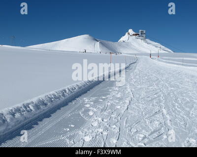 Bergstation Scex Rouge Stockfoto