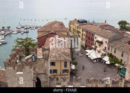 Blick vom Rocca Scaligieri, Sirmione, Italien Stockfoto