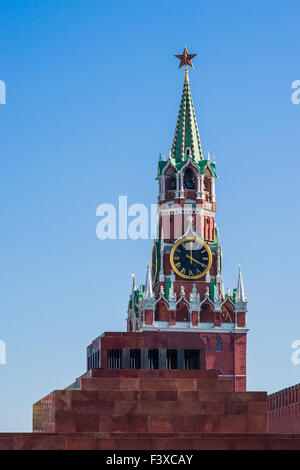 Spasskaja-Turm des Moskauer Kremls Stockfoto