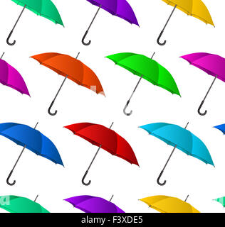Nahtlose bunten Regenschirme Hintergrund Stockfoto