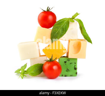 Verschiedene Arten von Käse Stockfoto