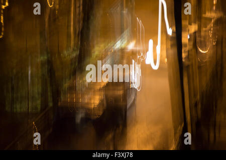 Abstrakte Hintergrundunschärfe Abend Straße Stockfoto