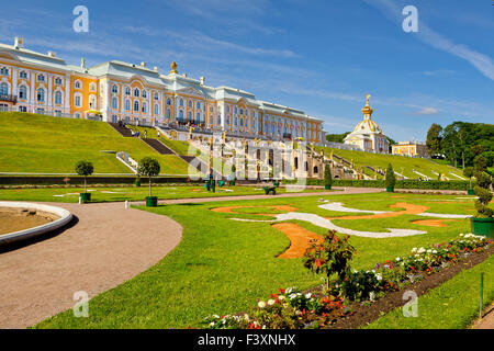 Pertergof, Sankt-Petersburg, Russland Stockfoto