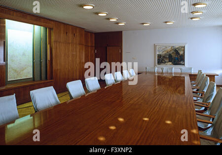 Confrence Zimmer, Stasi-Museum, Berlin Stockfoto