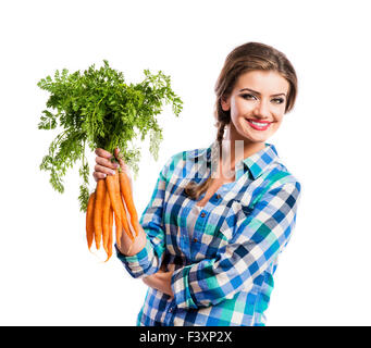 Schöne junge Frau Stockfoto