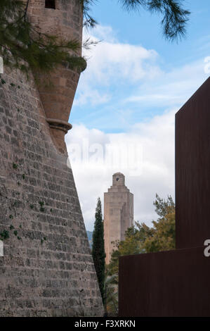 Seitenwand des Palma Es Baluard Museum. Stockfoto