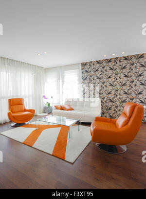 Luxus Modern Living Room Stockfoto