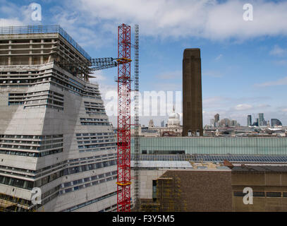 Tate Modern Neubau im Bau Stockfoto