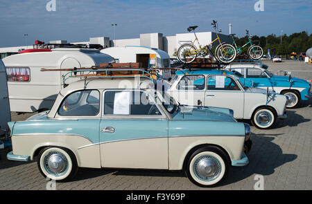 Lauchhammer, Deutschland. 26. Sep 2015. In Lauchhammer, Deutschland, 26. September 2015 ein Trabant 500 Auto. Foto: Patrick Pleul/Dpa/Alamy Live News Stockfoto