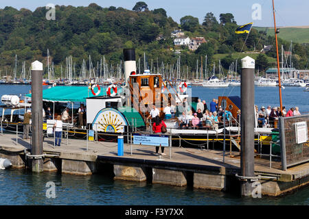 Das Tretboot Dampfer "Kingswear Castle" bei Dartmouth Devon UK. Stockfoto