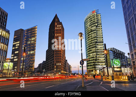 Wolkenkratzer in der Potsdamer Platz, Berlin Stockfoto