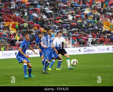 Vicenza, Italien. 13. Oktober 2015.  UEFA u-21 Championship Qualifikationsrunde, Fußballspiel zwischen Italien und Irland im Romeo Menti Stadion. Bildnachweis: FC Italy/Alamy Live-Nachrichten Stockfoto