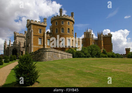 Belvoir Castle, (ausgesprochen Beaver Castle oder Beever Castle) ein englisches Herrenhaus in Leicestershire, Großbritannien Stockfoto