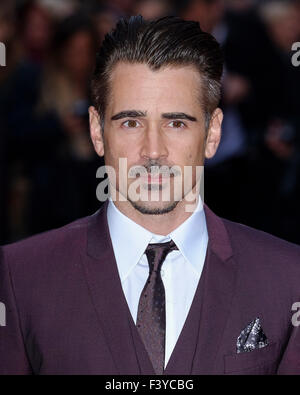 London, UK. 13. Oktober 2015. Colin Farrell kommt auf dem roten Teppich für das London Film Festival Screening The Hummer auf 13.10.2015 at The VUE West End, London. Bildnachweis: Julie Edwards/Alamy Live-Nachrichten Stockfoto