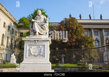 Denkmal für Wilhelm von Humboldt, Berlin Stockfoto