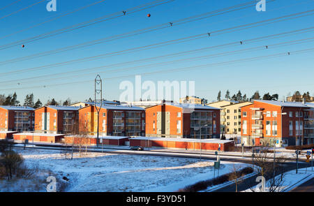 Haus am Stadtrand von Helsinki, Finnland. Stockfoto