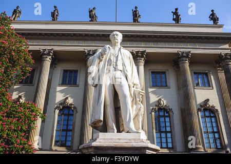 Helmholtz-Statue, Humboldt-Universität zu Berlin Stockfoto