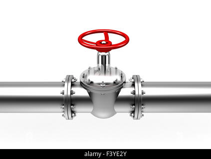 Rohre-Ventilanschluss - isoliert Stockfoto