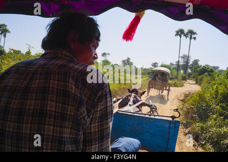 Horse-drawn Wagen, Inwa, Myanmar, Asien Stockfoto