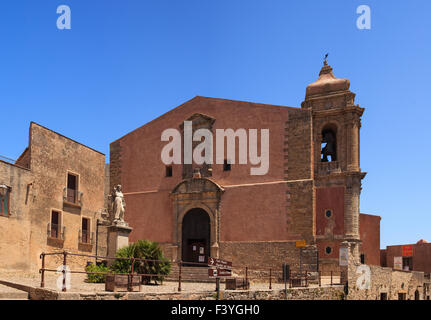 Pfarrkirche. Chiesa Barockkirchen di San Giuliano, Erice Stockfoto