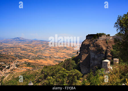 Torretta Pepoli in Erice auf Sizilien anzeigen Stockfoto