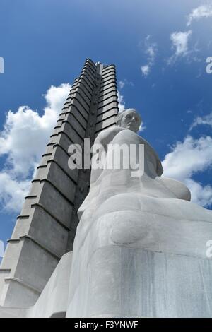 Jose Marti Denkmal, Museum und Spalte an der Plaza De La Revolucion in Havanna Kuba Stockfoto