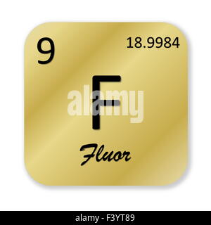Fluor-Element, französische fluor Stockfoto