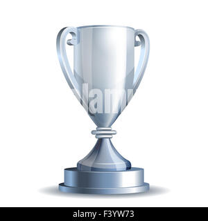 Silberne Trophäe Pokal Stockfoto