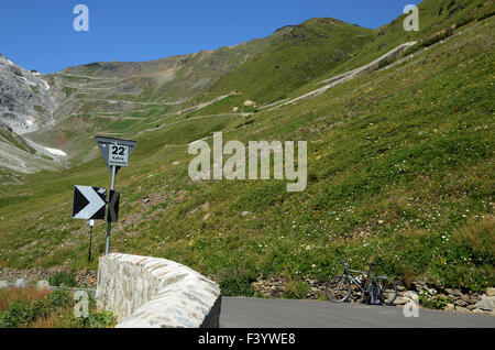 Alpenpass Stilfser joch Stockfoto