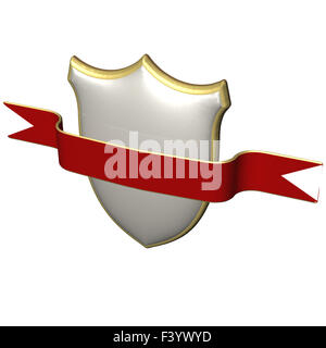 Klassische Shield isoliert auf dem weißen Stockfoto