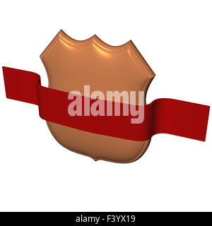 Klassische Shield isoliert auf dem weißen Stockfoto