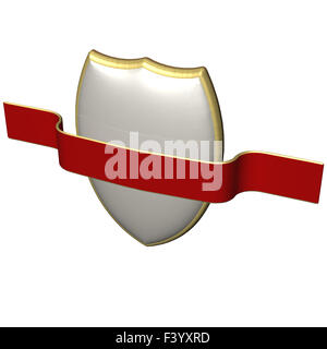 Klassische Shield isoliert auf dem weißen Stockfoto