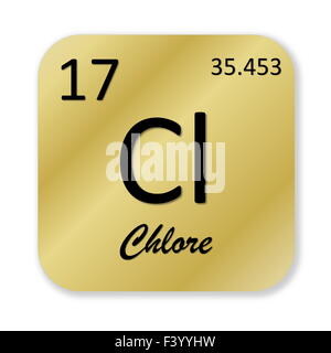 Chlor-Element, französische chlore Stockfoto