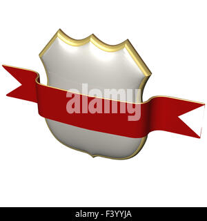 Klassische Shield isoliert auf dem weißen Stockfoto