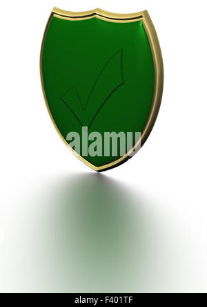 Klassische Shield isoliert auf dem weißen Stockfoto