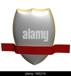 Klassische Shield isoliert auf dem weißen Stockfoto