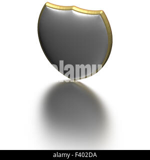 Klassische Shield isoliert auf dem weißen Stockfoto