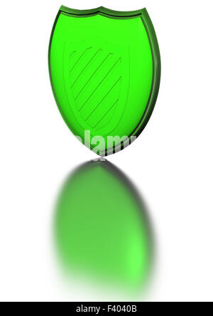 Klassische Shield isoliert auf dem weißen Stockfoto