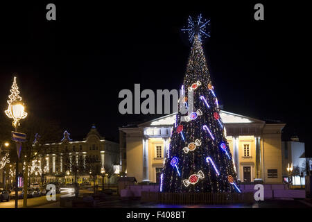 Weihnachtsnacht in Altstadt Stockfoto