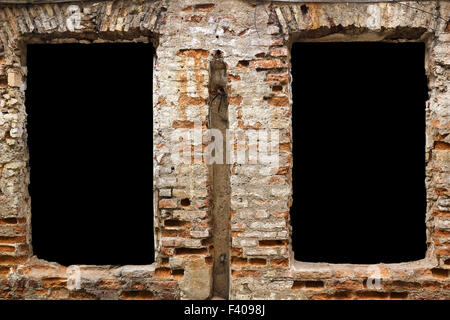 Schwarzen Zonen in Mauer Stockfoto