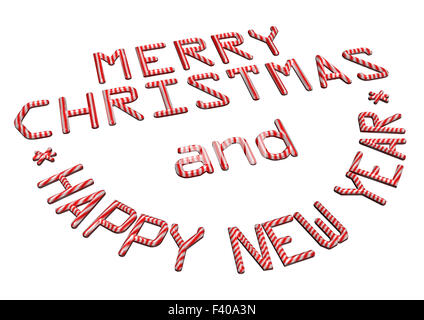 3D Text Merry Cristmas. Stockfoto