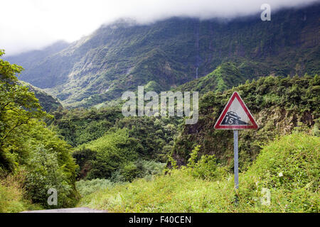 die Bergstraße. Polynesien. Tahiti Stockfoto